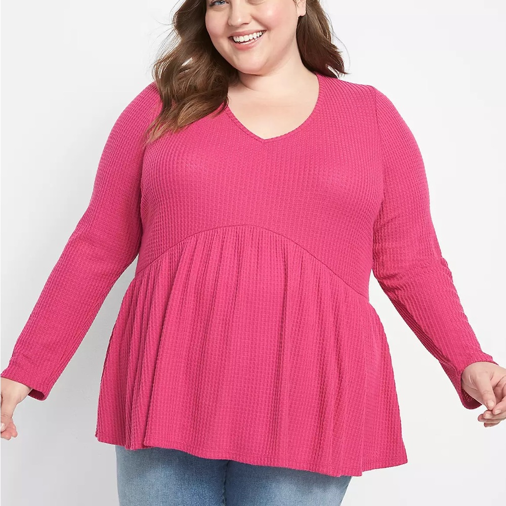 Pink Waffle top